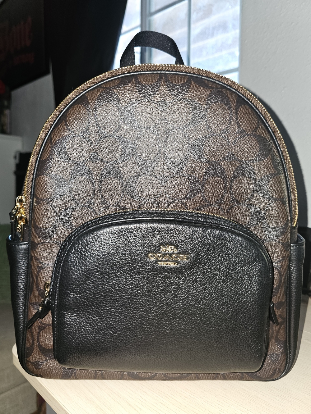 Coach Brown/Black Signature Mini Backpack